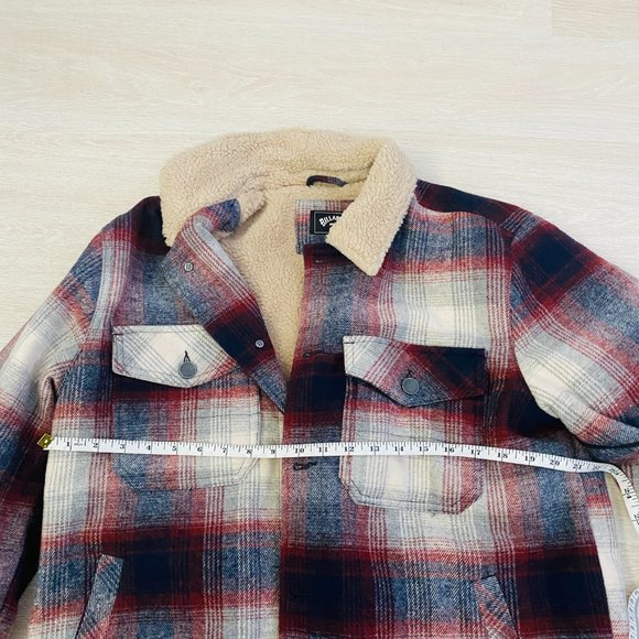 Billabong BNWT Men's Plaid Sherpa Jacket Large - Picture 5 of 10